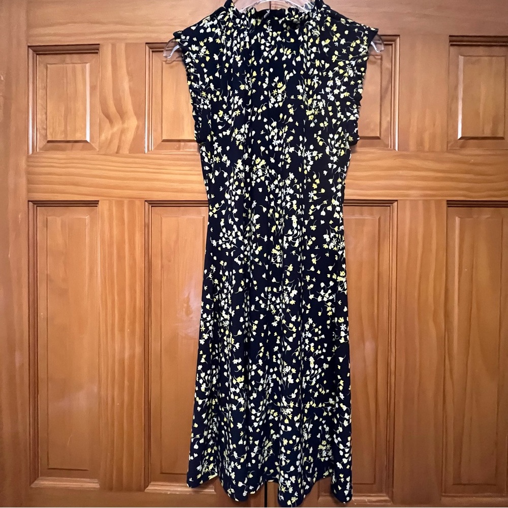 Tommy Hilfiger Black and White Floral Sheath Dress